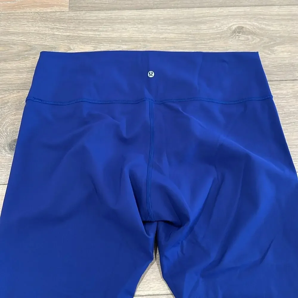 LULULEMON Blue Larkspur Wunder Train High Rise Active‎ Workout Leggings Size 20